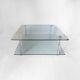 Table basse en lucite et verre, style moderniste, années 1970