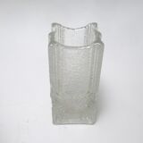 Brutalist moulded glass vase from the 1970s.