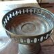 Copper and glass fruit bowl or compote dish Art Deco