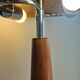 Large nautical lamp in wood and brass from the 80s