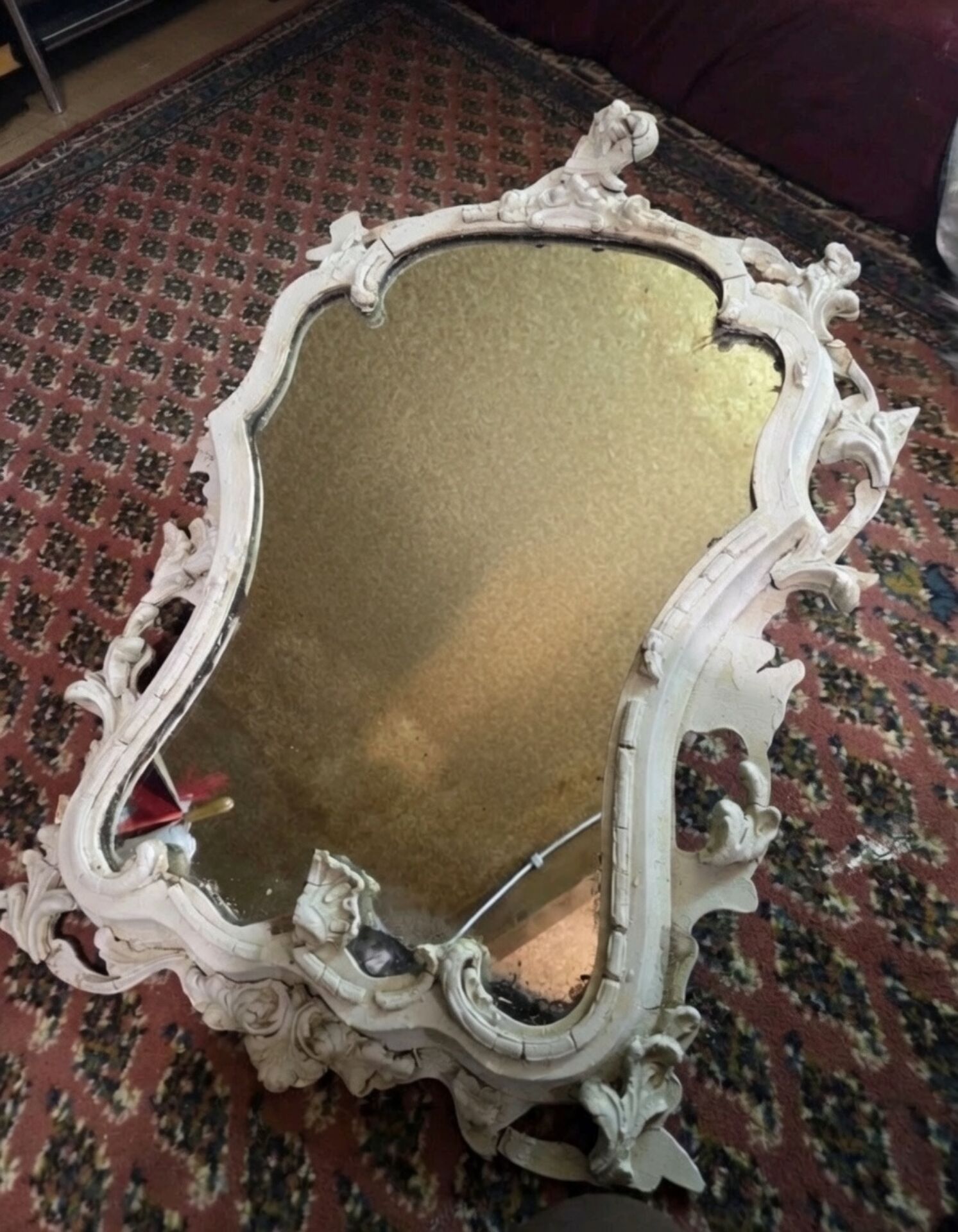 Miroir mural vintage baroque / rococo – Cadre orné shabby chic