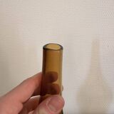 Vintage Pair of Vase Soliflore Blown Moulded Glass Mid Century Holmegaard