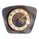 Vintage formica clock silent trapeze wall pendulum "Grey blue"