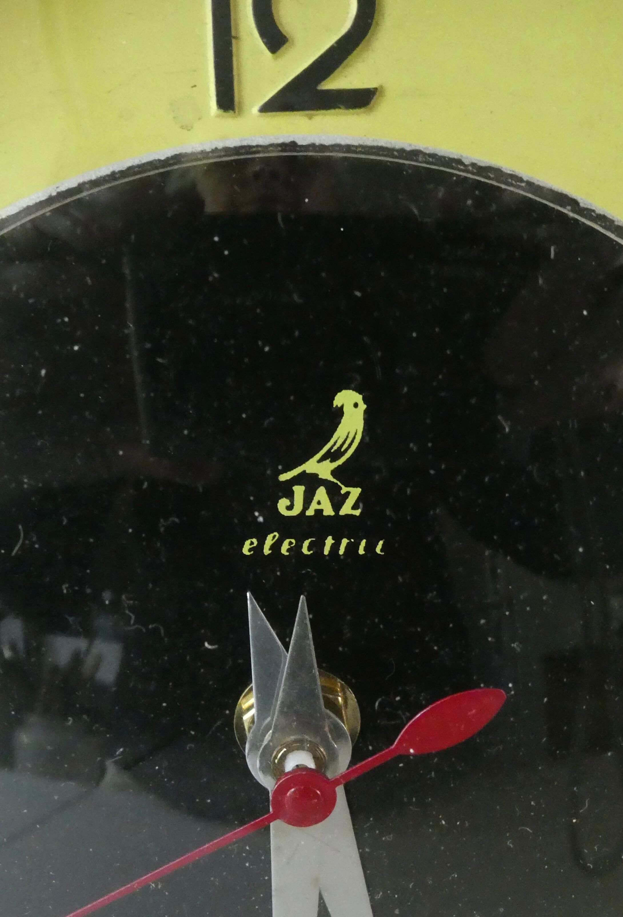 Pendulum, jaz wall clock, 60s, black formica