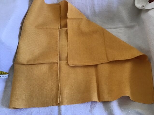 Yellow hemp tablecloth 65cmx100cm