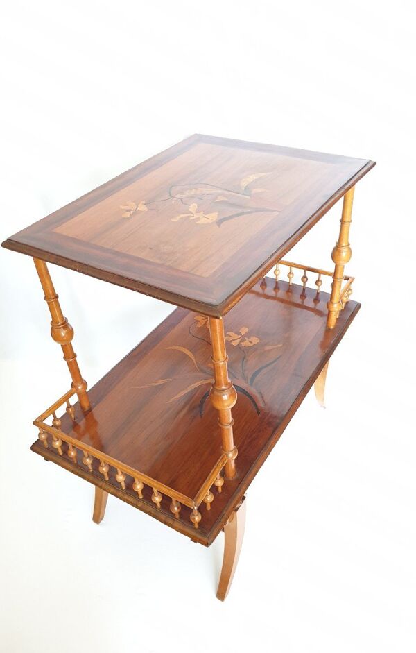 Table à thé Art Nouveau école de Nancy, début XXe