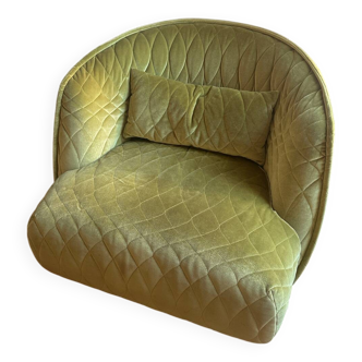 Large Moroso Patricia Urquiola Redondo velvet armchair