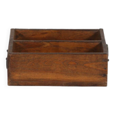 Plateau bois teck ancien moule a brique