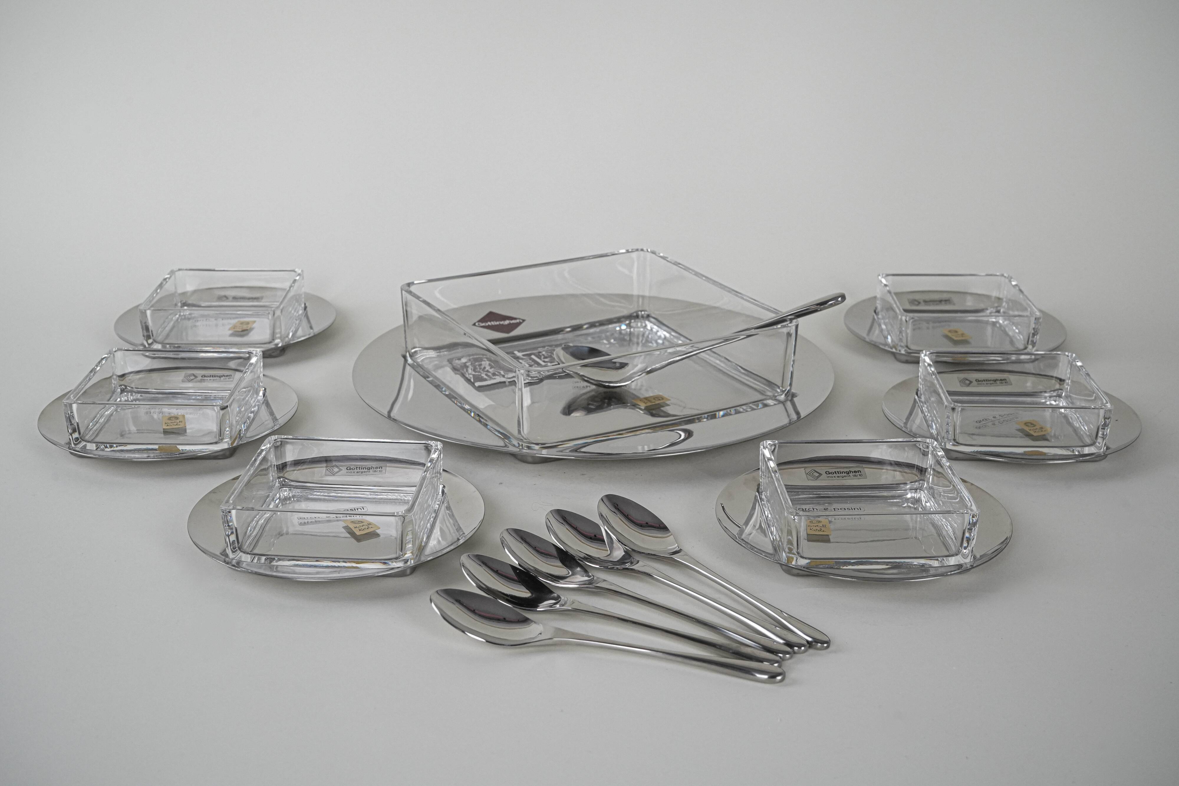Dessert set, Italian design, 1970s, manufacturer: GOTTINGHEN