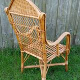 Rattan armchair 60s/70s