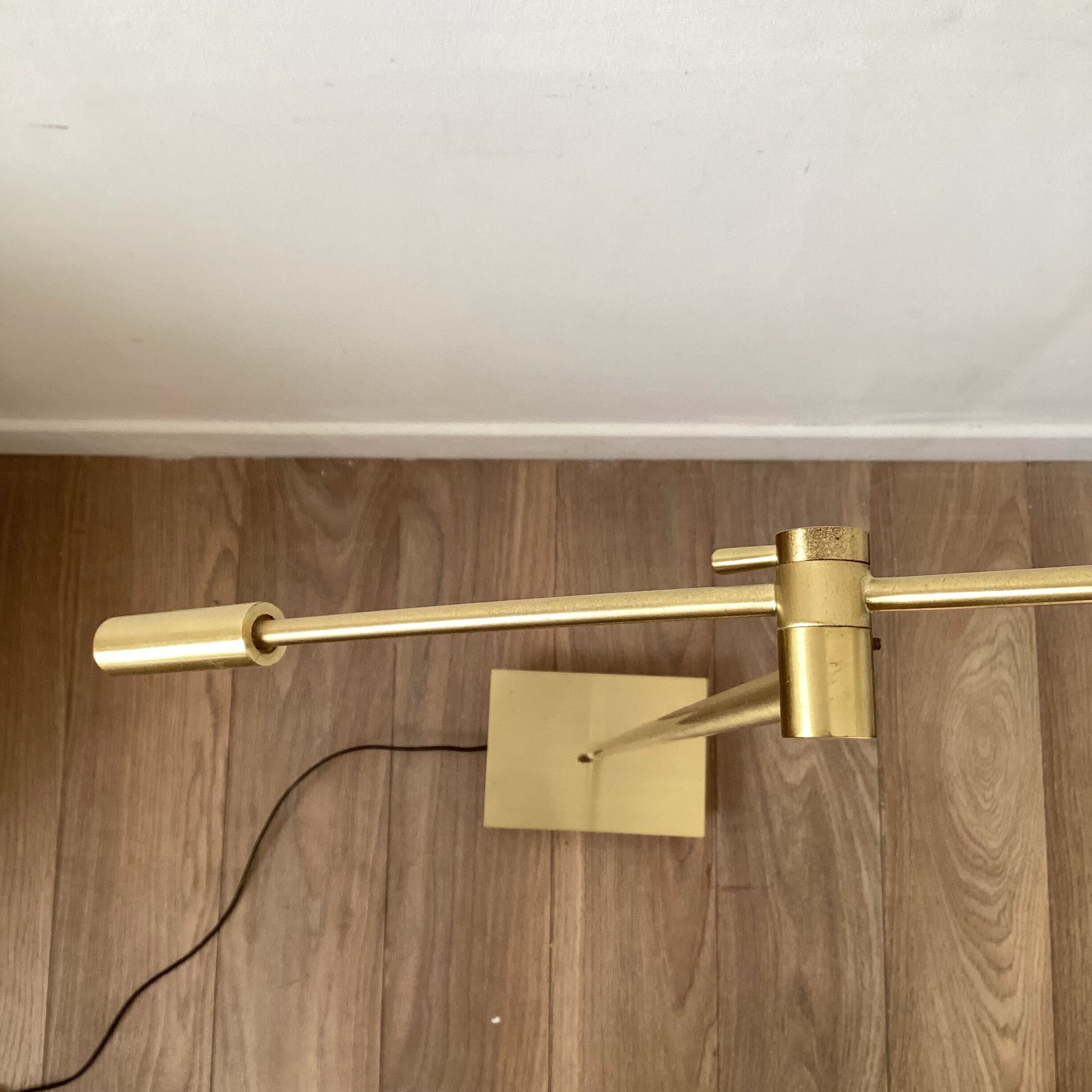 Golden lucid floor lamp