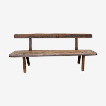 Wooden bench with backrest 200 cm