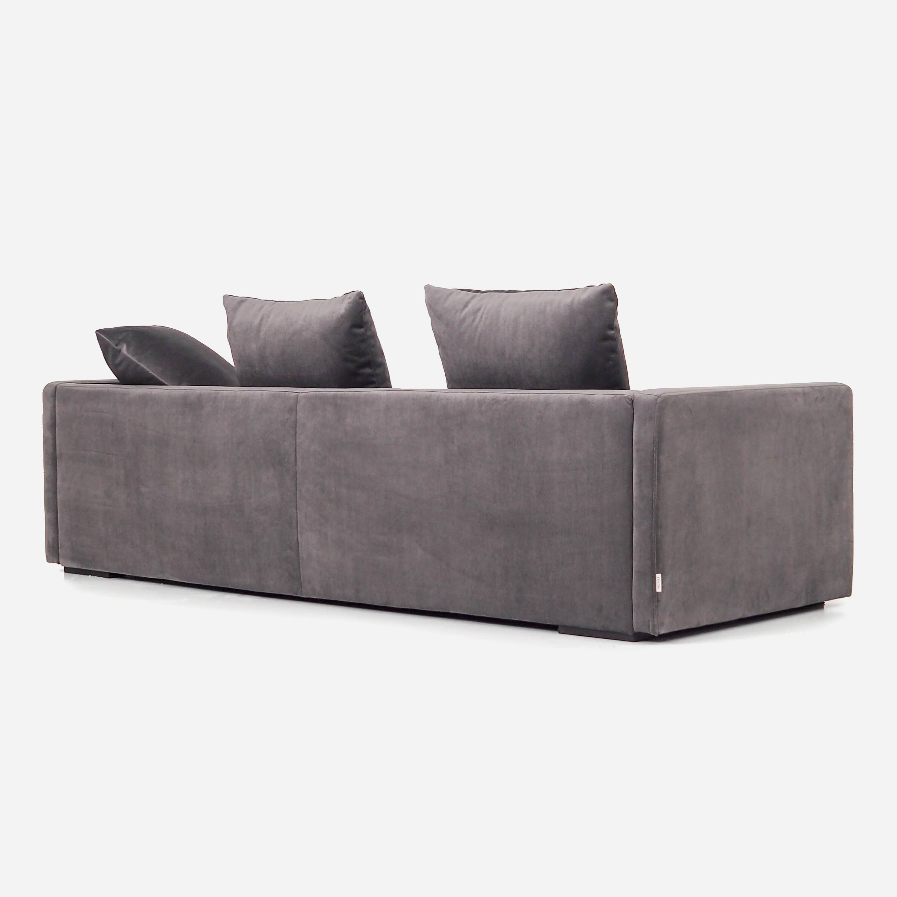 Sofa KOPENHAGA grey velour, Scandinavian design