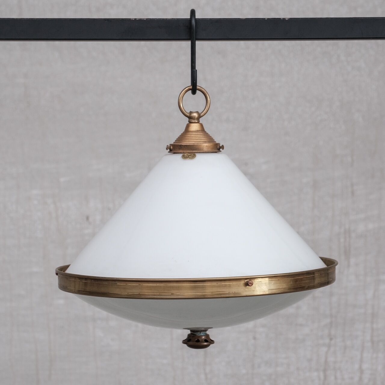 Two tone french antique pendant light