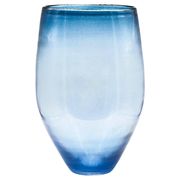 Big Opalescent Vase in Hand Blown Murano Glass, Blue Purple Gold Iridescent