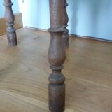 Upcycled brutalist stool, side table, bedside table in solid oak