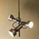 3-spot aluminum ceiling light, 60s