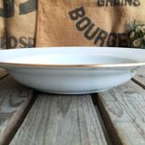 Porcelain service dish by Limoges france nenuphar rose decoration