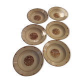 6 assiettes creuses Primax / Digoin