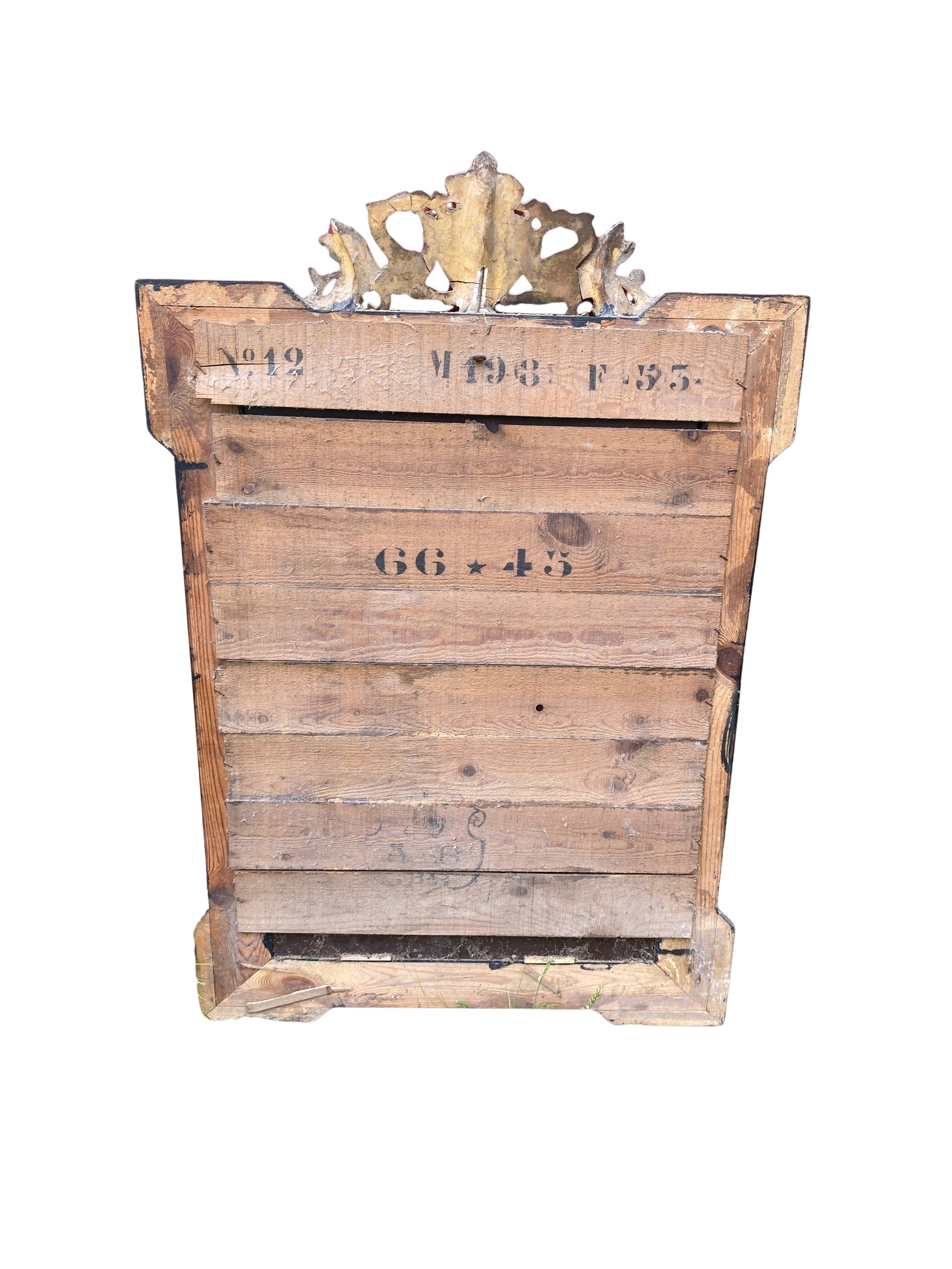 Napoleon III Gilded Wood Mirror, 19th Century - 65 x 100 x 6 cm