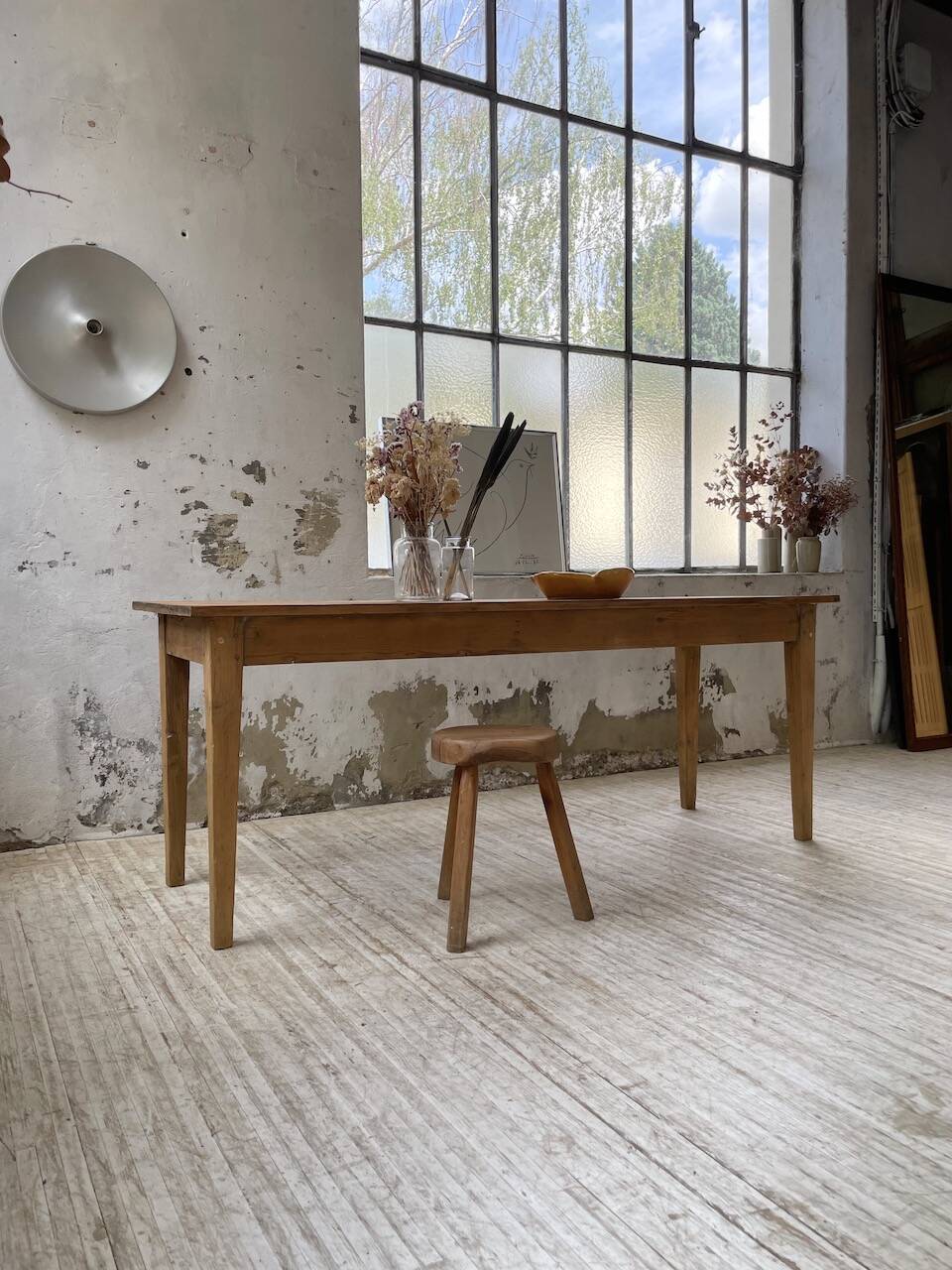2m pine farm table