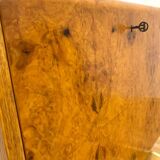 Vintage Czech Burr Walnut Bar Cabinet 1950s