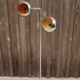 3-light floor lamp in chrome metal