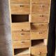 Un Meuble De Notaire / Métier Double Colonnes à Clapet (Restaurer)