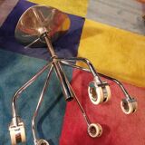 Tabouret chromé à piston