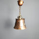 Brutalist copper pendant light, 1970s