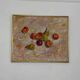 Huile sur toile originale suédoise – “Frukt” par Bente Bjerregaard – datée de 1989 – vintage et encadrée 59 × 70 cm