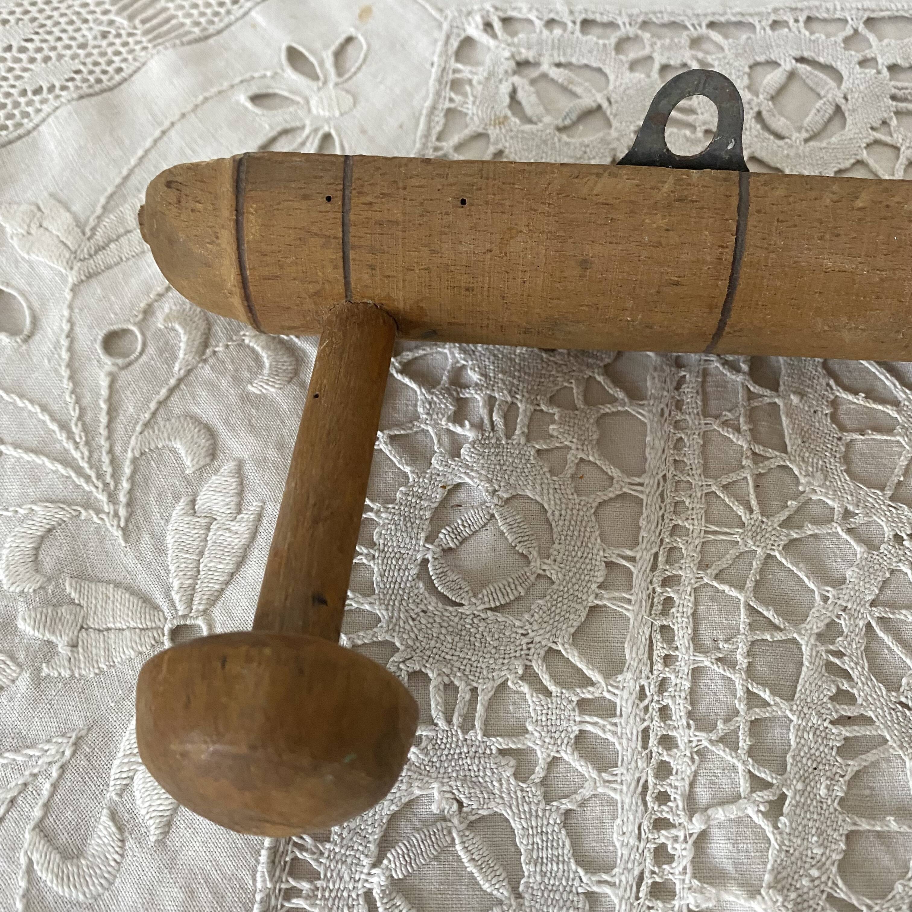 Natural wood wall coat rack