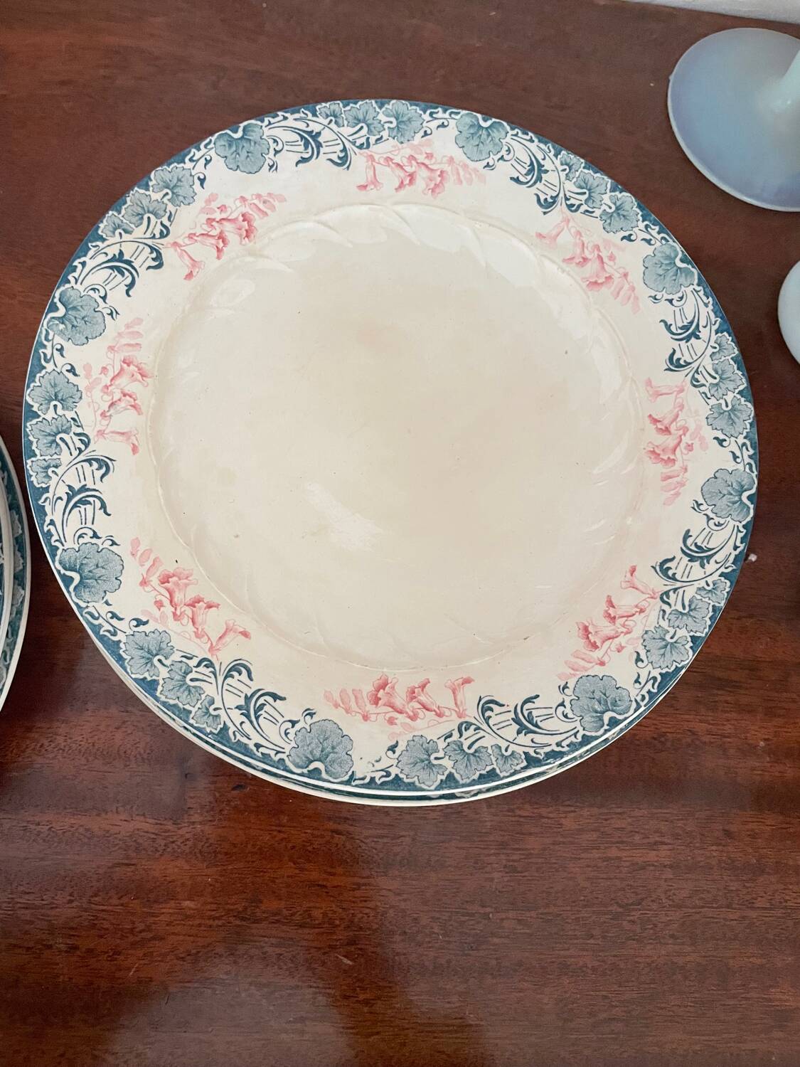 Set of 7 Longwy Art Nouveau plates