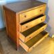 Chest of drawers 1950 foot compass light oak