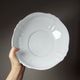 Vintage large salad bowl attributed to Bernardaud, Louvre model, Limoges porcelain.