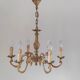 Genuine bronze lustre Lucien Gau Paris 6 lights 1960s