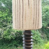 Art Deco turned wood lamp