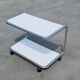 Tubular side table with 2 levels in Bauhaus style, tubular steel, 1970s.