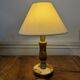 Lampe vintage en onyx et laiton