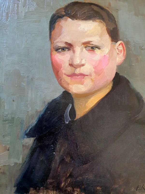 Huile sur panneau de bois - "Portrait de jeune homme" Jean Eritziane (1887-1925) -