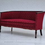 Années 1950, canapé danois 2 places, très bon état d'origine, bois de frêne.