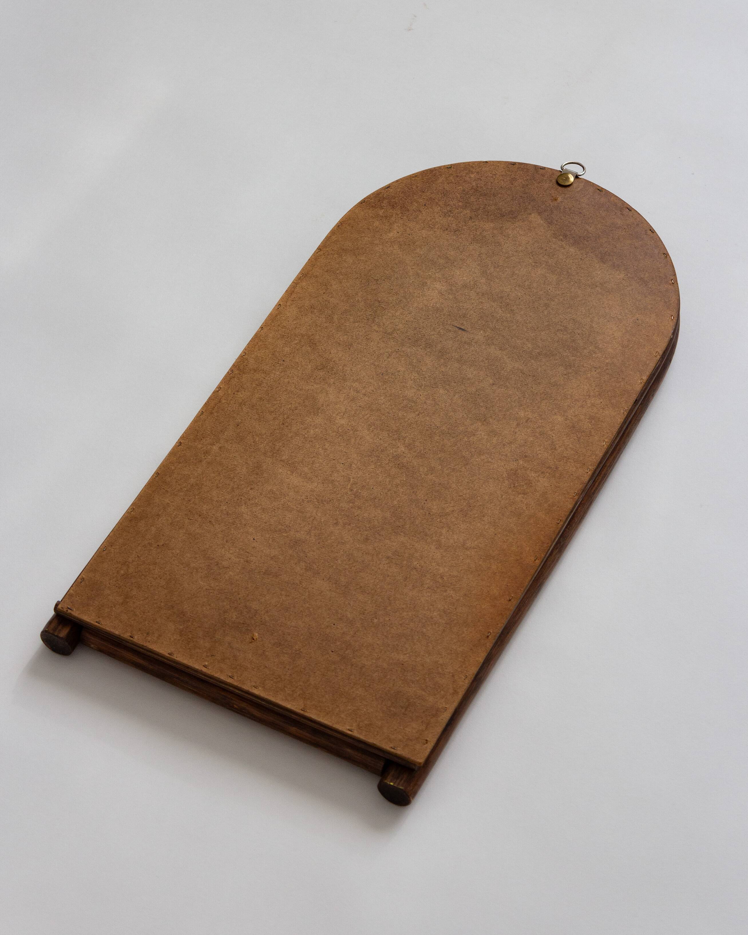 Miroir arche en bambou courbé, années 70