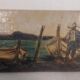Formelle Pescatore Avec Barques Peinte Et Émaillée Œuvre Unique R.PUCCI