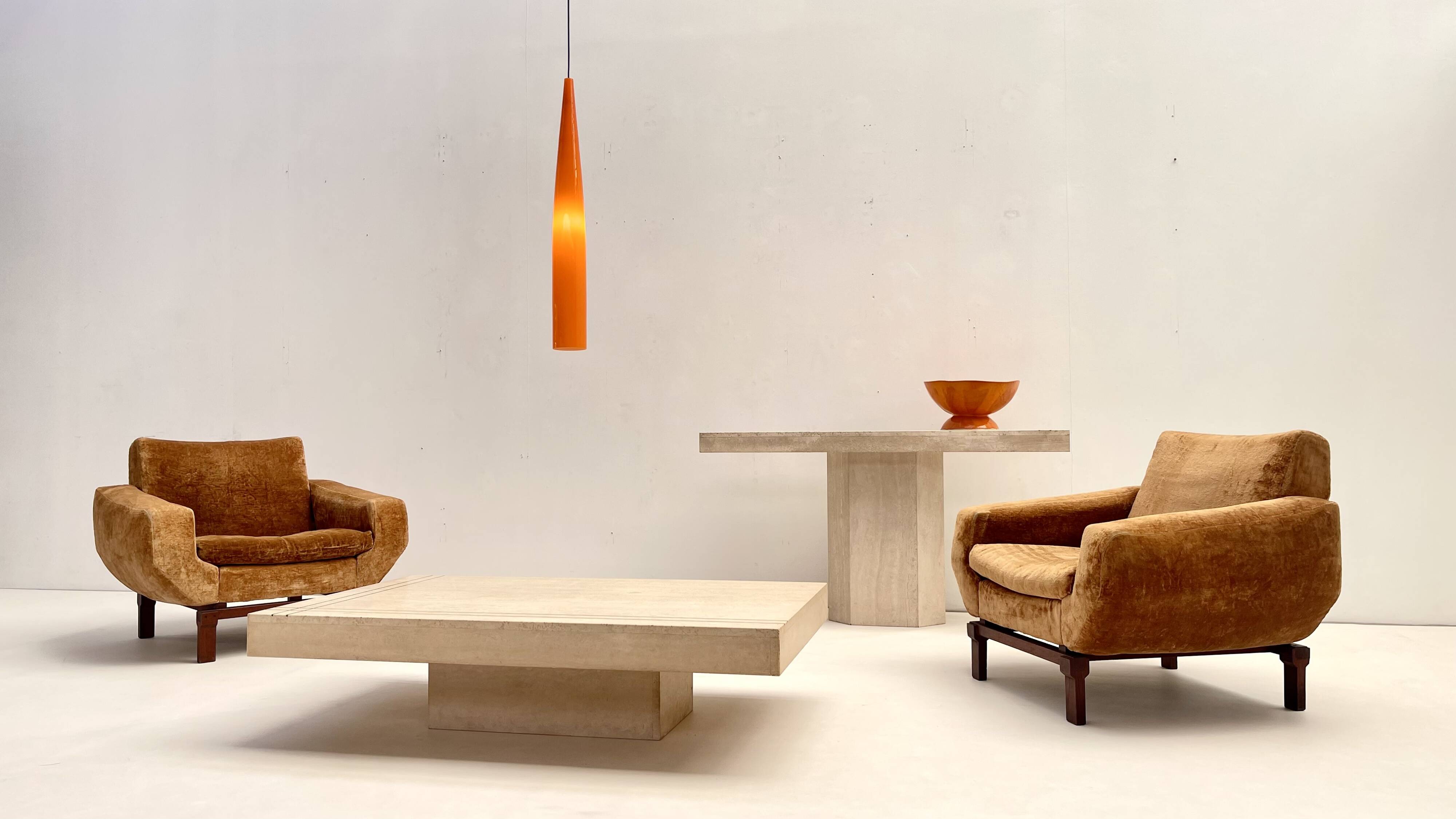 Travertine console 1960's Italy