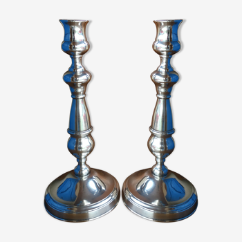 Pair of silver candlesticks