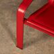 20thC Italian Red Leather Chair By Toussaint & Angeloni For Matteo Grassi