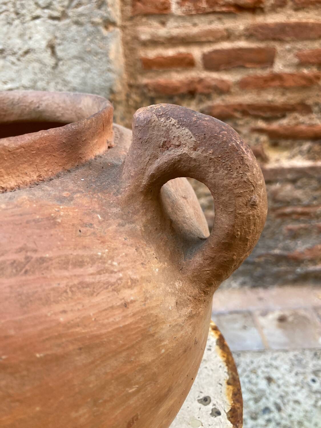 Terracotta pot vase