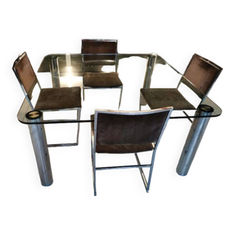 Four Marco zanuso chairs from the 70s