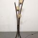 Tripod lamp in bamboo and glass from the 60s/70s