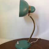 Vintage khaki green metal lamp